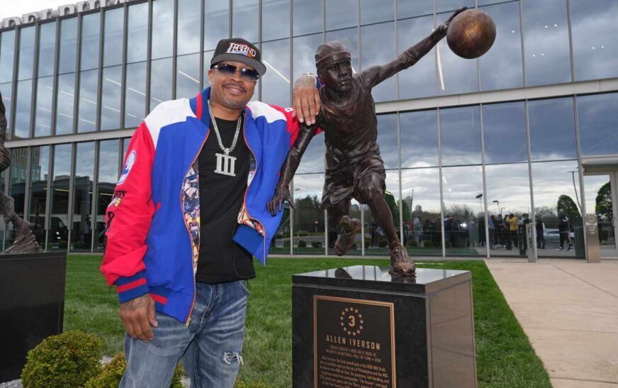 Philadelphia 76ers Revealed Allen Iverson Statue At Practice Facility